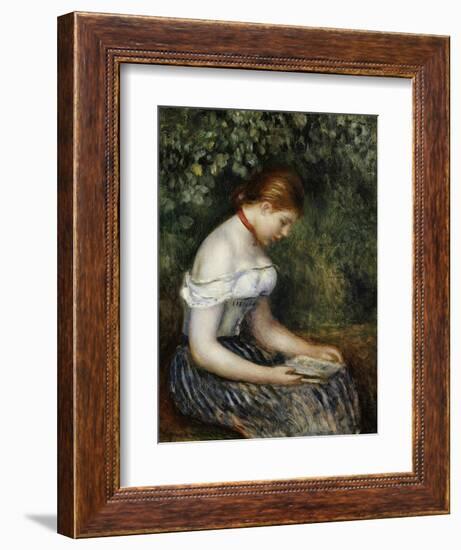 The Reader (A Young Girl Seated), 1887-Pierre-Auguste Renoir-Framed Giclee Print