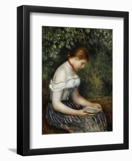 The Reader (A Young Girl Seated), 1887-Pierre-Auguste Renoir-Framed Giclee Print