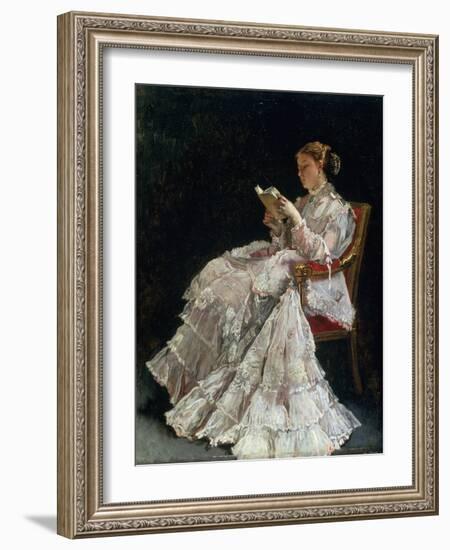 The Reader, C.1860-Alfred Emile Léopold Stevens-Framed Giclee Print