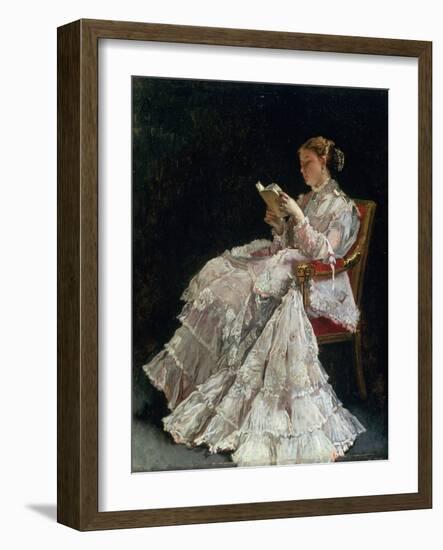 The Reader, C.1860-Alfred Emile Léopold Stevens-Framed Giclee Print