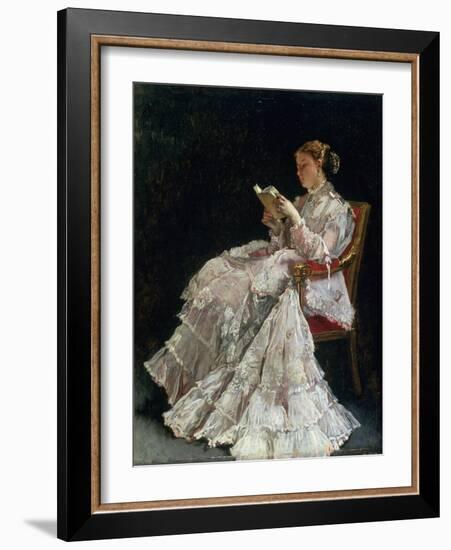 The Reader, C.1860-Alfred Emile Léopold Stevens-Framed Giclee Print