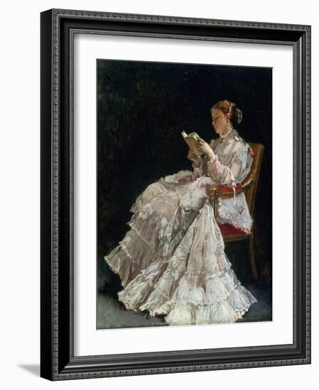 The Reader, C.1860-Alfred Emile Léopold Stevens-Framed Giclee Print