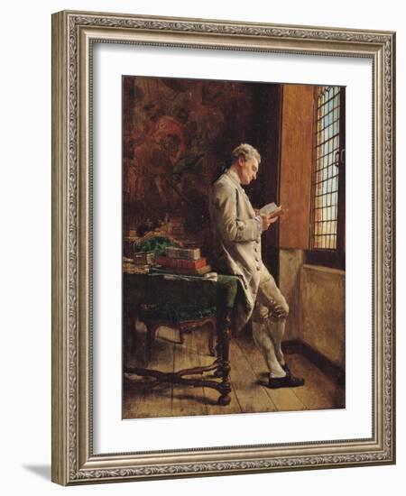 The Reader in White, 1857-Jean-Louis Ernest Meissonier-Framed Giclee Print