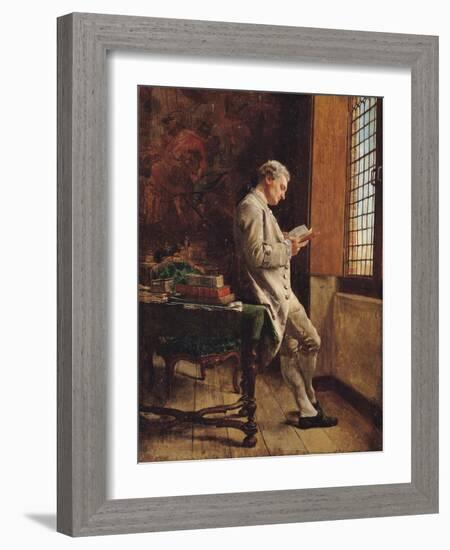 The Reader in White, 1857-Jean-Louis Ernest Meissonier-Framed Giclee Print