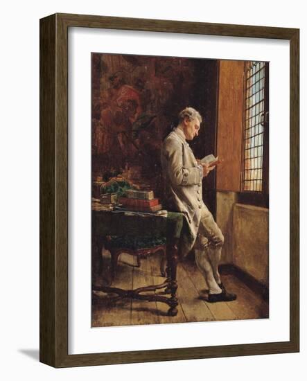 The Reader in White, 1857-Jean-Louis Ernest Meissonier-Framed Giclee Print