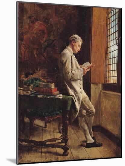 The Reader in White, 1857-Jean-Louis Ernest Meissonier-Mounted Giclee Print