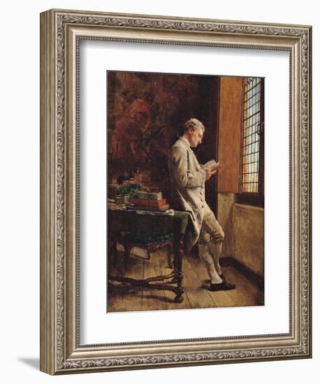 The Reader in White, 1857-Jean-Louis Ernest Meissonier-Framed Giclee Print