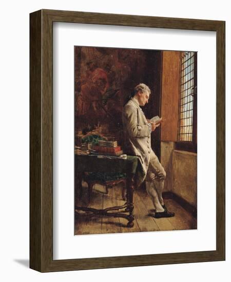 The Reader in White, 1857-Jean-Louis Ernest Meissonier-Framed Giclee Print