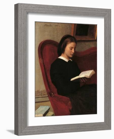 The Reader (Marie Fantin Latour, the Artist's Sister)-Henri Fantin-Latour-Framed Giclee Print