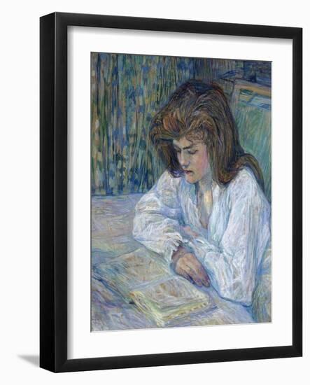 The Reader Par Toulouse-Lautrec, Henri, De (1864-1901). Oil on Cardboard, Size : 68X61, 1889, Priva-Henri de Toulouse-Lautrec-Framed Giclee Print