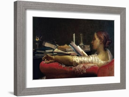 The Reader-Federico Faruffini-Framed Art Print