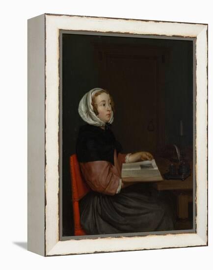 The Reader-Eglon Hendrick van der Neer-Framed Premier Image Canvas