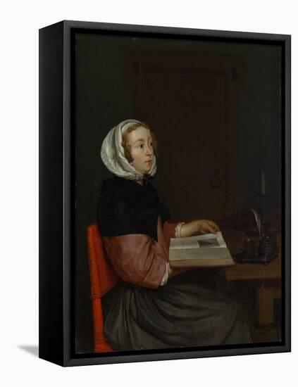 The Reader-Eglon Hendrick van der Neer-Framed Premier Image Canvas