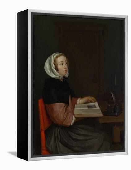 The Reader-Eglon Hendrick van der Neer-Framed Premier Image Canvas