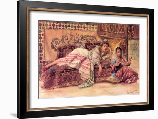 The Reader-Rudolph Ernst-Framed Art Print