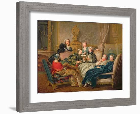 The Reading from Moliere, C.1728-Jean Francois de Troy-Framed Giclee Print