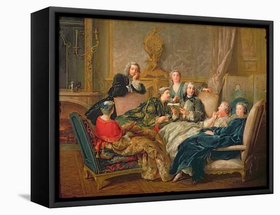 The Reading from Moliere, C.1728-Jean Francois de Troy-Framed Premier Image Canvas