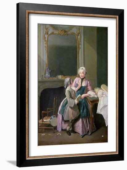 The Reading Lesson, 1740-Louis Aubert-Framed Giclee Print