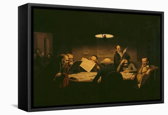 The Reading Room, 1843-Johann Peter Hasenclever-Framed Premier Image Canvas