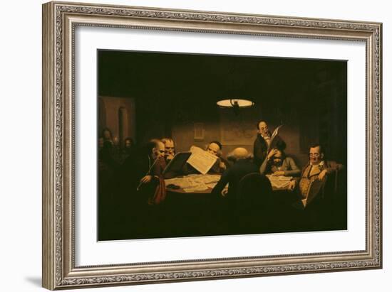 The Reading Room, 1843-Johann Peter Hasenclever-Framed Giclee Print