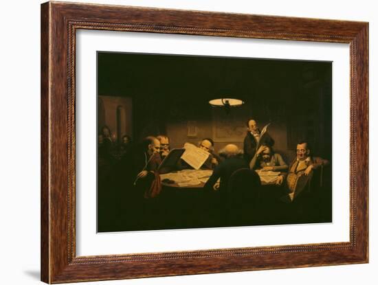 The Reading Room, 1843-Johann Peter Hasenclever-Framed Giclee Print