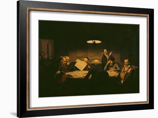 The Reading Room, 1843-Johann Peter Hasenclever-Framed Giclee Print