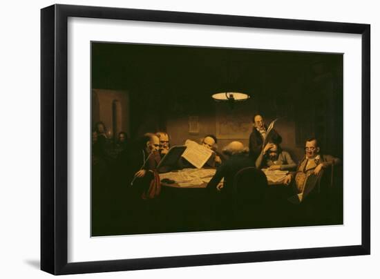 The Reading Room, 1843-Johann Peter Hasenclever-Framed Giclee Print