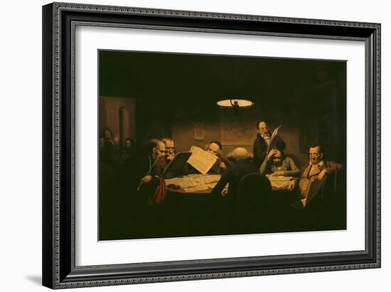 The Reading Room, 1843-Johann Peter Hasenclever-Framed Giclee Print