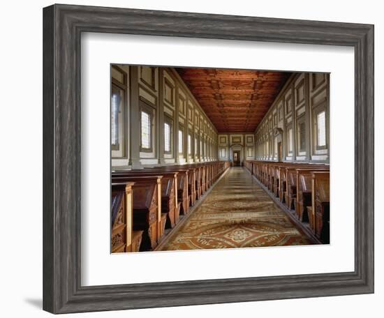 The Reading Room of the Laurentian Library, 1534-Michelangelo Buonarroti-Framed Giclee Print