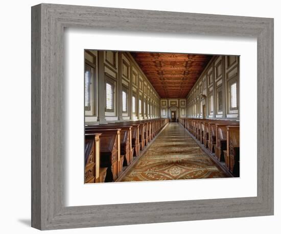 The Reading Room of the Laurentian Library, 1534-Michelangelo Buonarroti-Framed Giclee Print