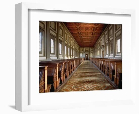 The Reading Room of the Laurentian Library, 1534-Michelangelo Buonarroti-Framed Giclee Print