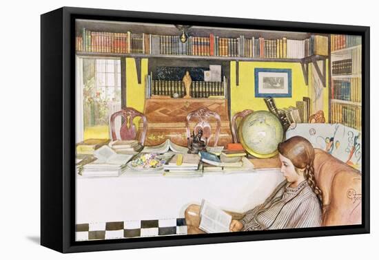 The Reading Room, Published in "Lasst Licht Hinin",("Let in More Light") 1909-Carl Larsson-Framed Premier Image Canvas