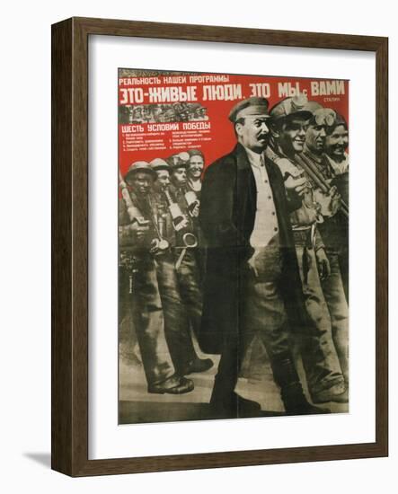 The Reality of Our Program Is Real People: it's You and Me, 1931-Gustav Klutsis-Framed Giclee Print