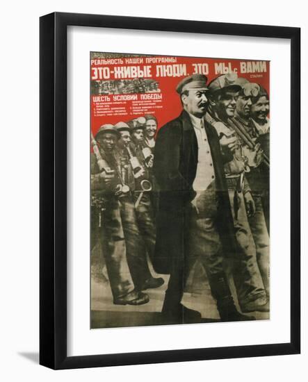 The Reality of Our Program Is Real People: it's You and Me, 1931-Gustav Klutsis-Framed Giclee Print