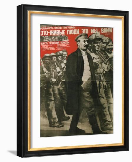 The Reality of Our Program Is Real People: it's You and Me, 1931-Gustav Klutsis-Framed Giclee Print