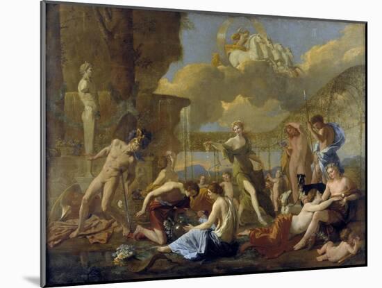 The Realm of Flora, 1630-31-Nicolas Poussin-Mounted Giclee Print