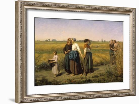 The Reapers, 1860-Jules Breton-Framed Giclee Print