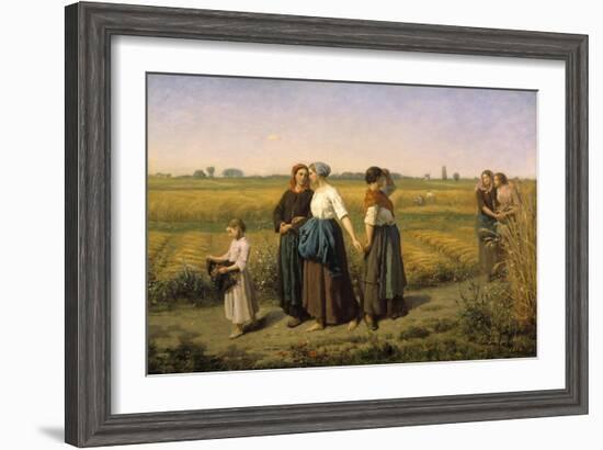 The Reapers, 1860-Jules Breton-Framed Giclee Print