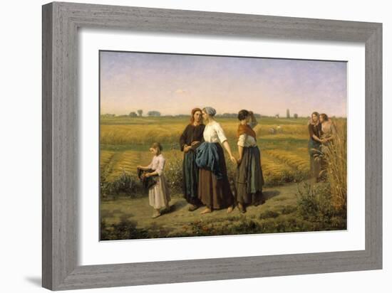 The Reapers, 1860-Jules Breton-Framed Giclee Print