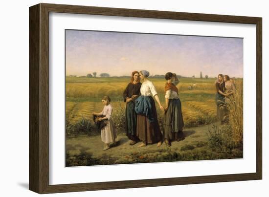 The Reapers, 1860-Jules Breton-Framed Giclee Print