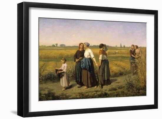 The Reapers, 1860-Jules Breton-Framed Giclee Print