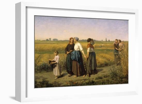 The Reapers, 1860-Jules Breton-Framed Giclee Print