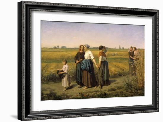 The Reapers, 1860-Jules Breton-Framed Giclee Print