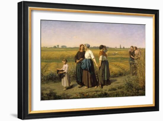 The Reapers, 1860-Jules Breton-Framed Giclee Print