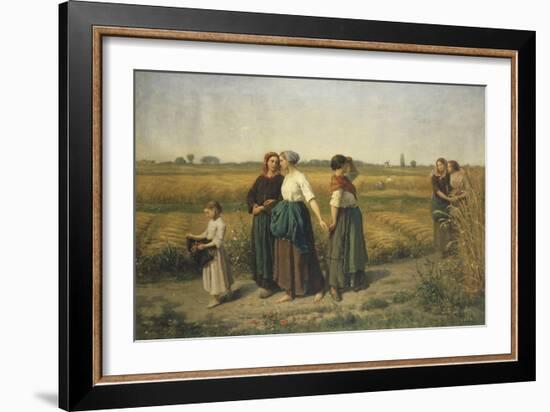 The Reapers, c.1860-Jules Breton-Framed Giclee Print