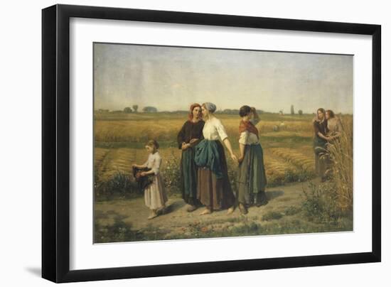 The Reapers, c.1860-Jules Breton-Framed Giclee Print