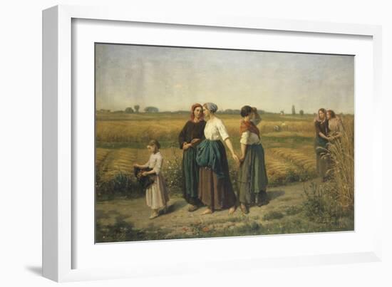 The Reapers, c.1860-Jules Breton-Framed Giclee Print