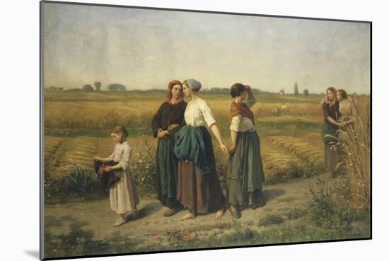 The Reapers, c.1860-Jules Breton-Mounted Giclee Print