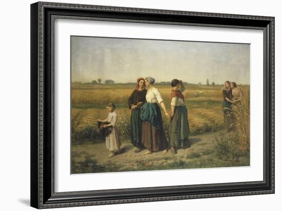 The Reapers, c.1860-Jules Breton-Framed Giclee Print