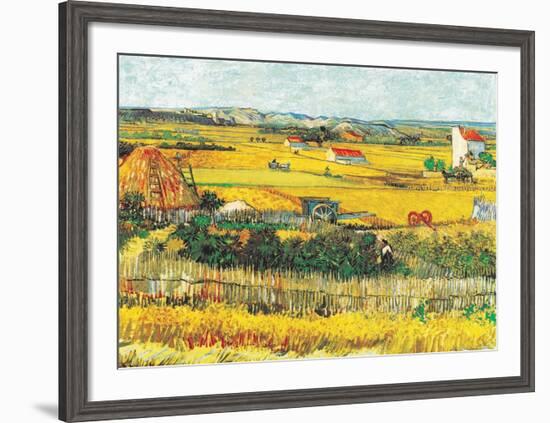 The Reaping at La Crau-Vincent van Gogh-Framed Art Print